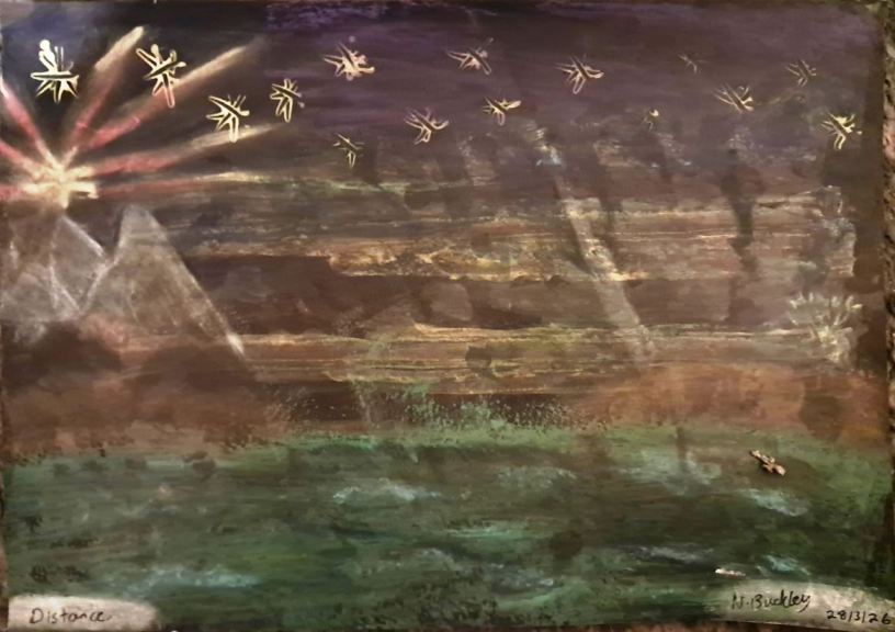 Abstract painting: Distance